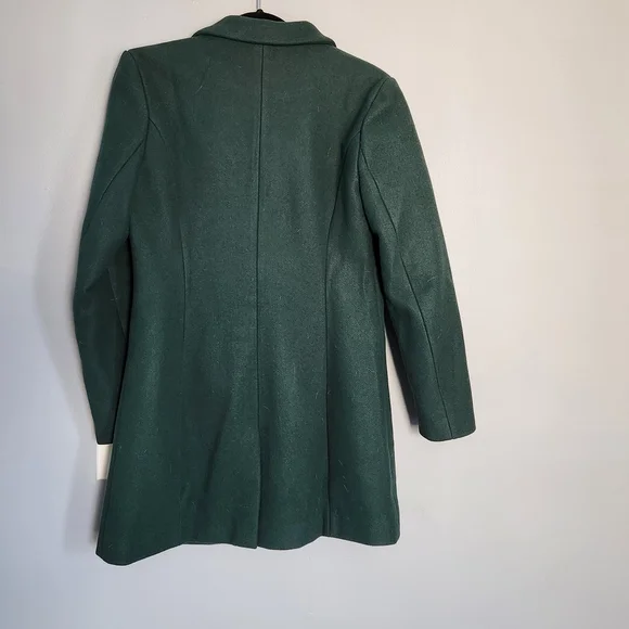 Allegra K Womens Green Pea Coat - Picture 4 of 7